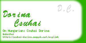 dorina csuhai business card